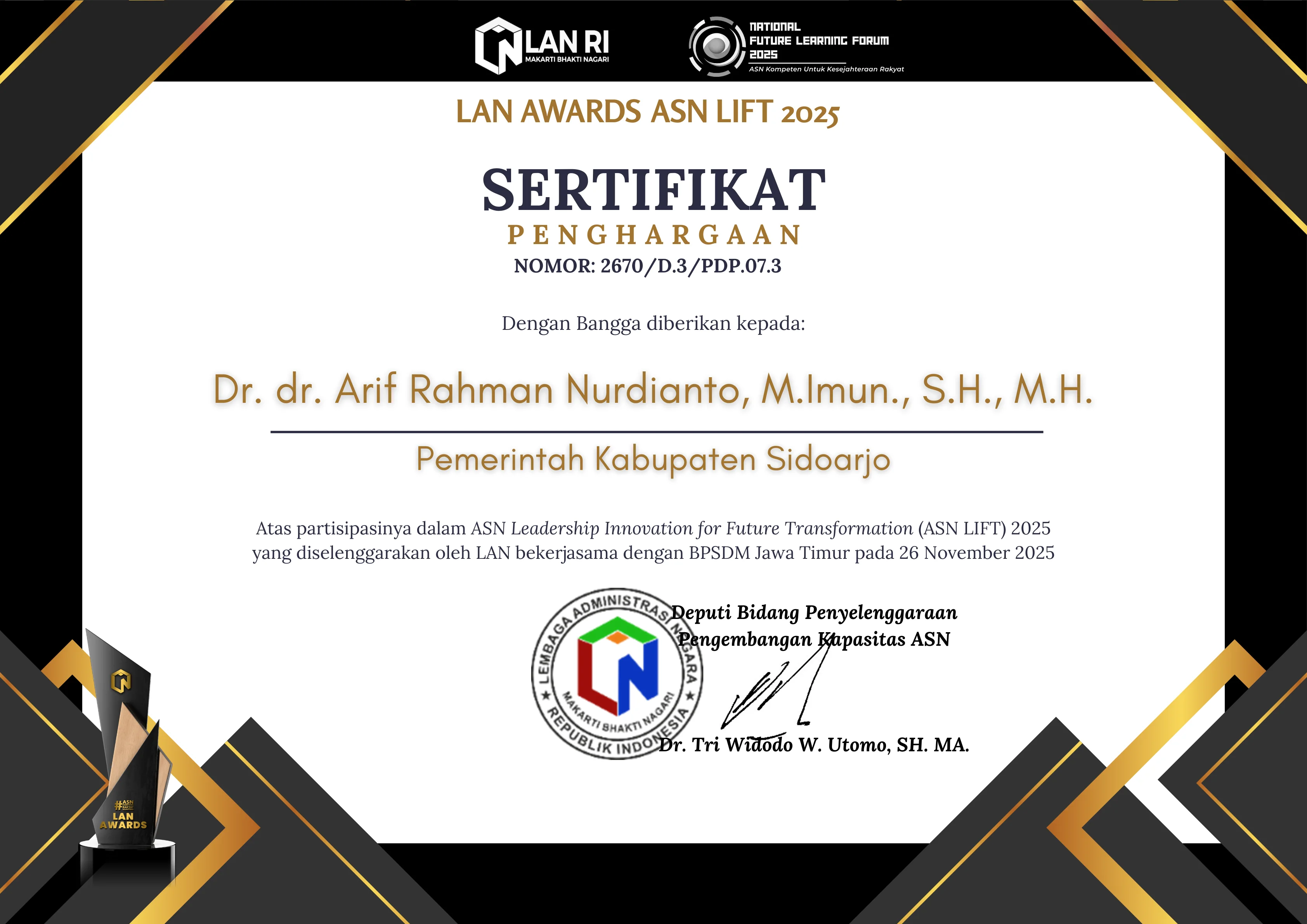 LAN AWARDS- Dr. dr. Arif Rahman Nurdianto, M.Imun., S.H., M.H.webp